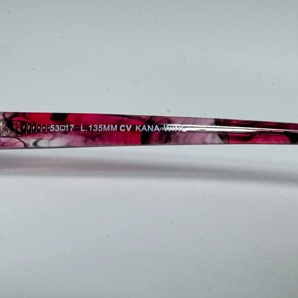 BCBG Maxazria Cat Eye Half Rim Frame Eyeglasses Kana‎ Wine 53 17 135 H13468